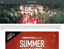 Tablet Screenshot of destinymma.net